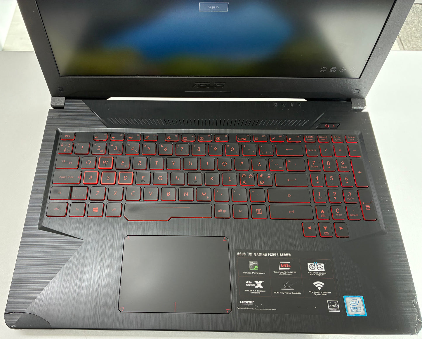 Laptop Gaming Asus TUF FX504G, i5-8300H, 16 GB RAM, 256 GB SSD, 15.6", Windows 10, Incarcator