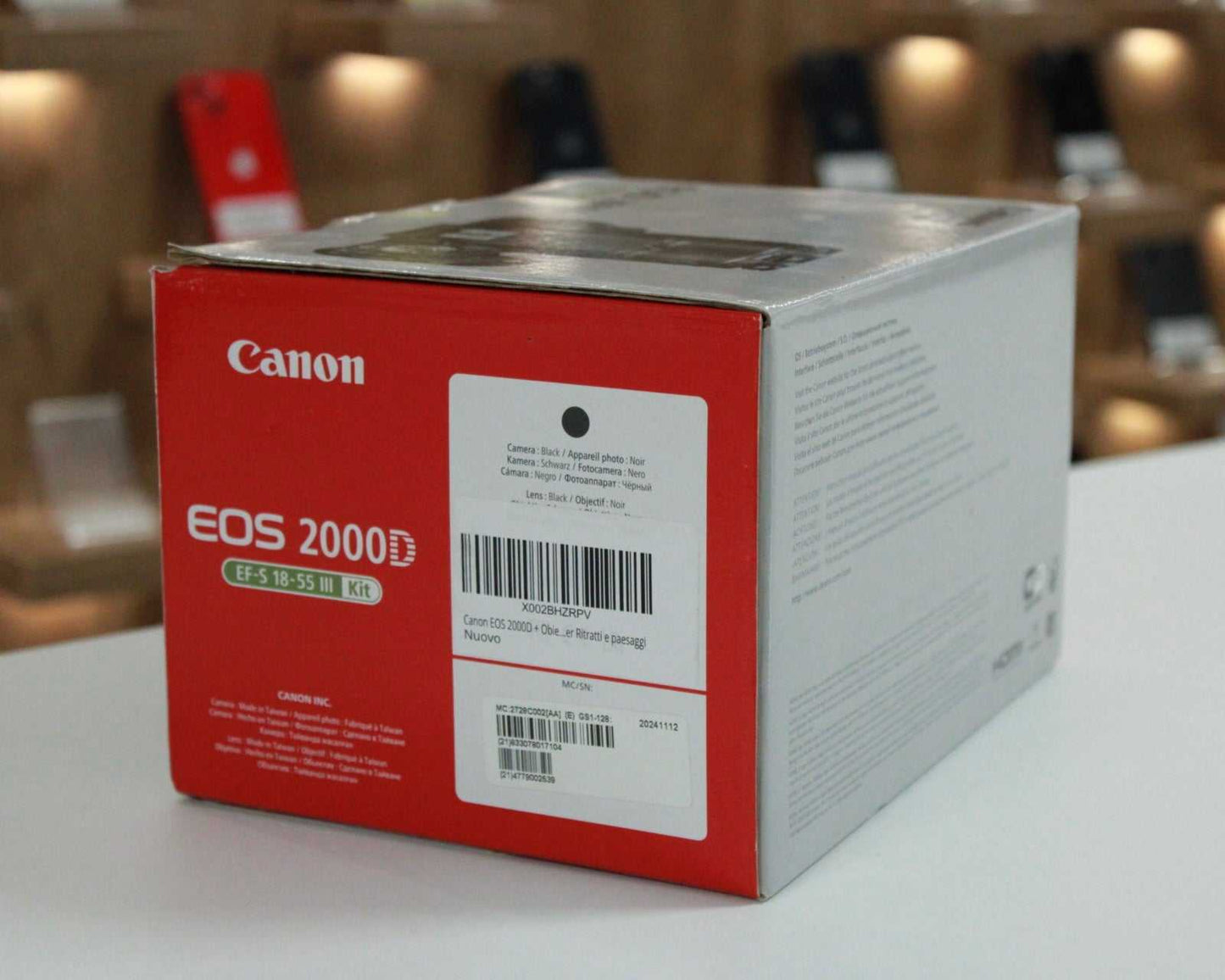 Camera Foto Canon EOS 2000D, 24.1 Mega Pixels, EOS Movie FULL HD, 3.0 Frames Per Sec, WI-FI / NFC