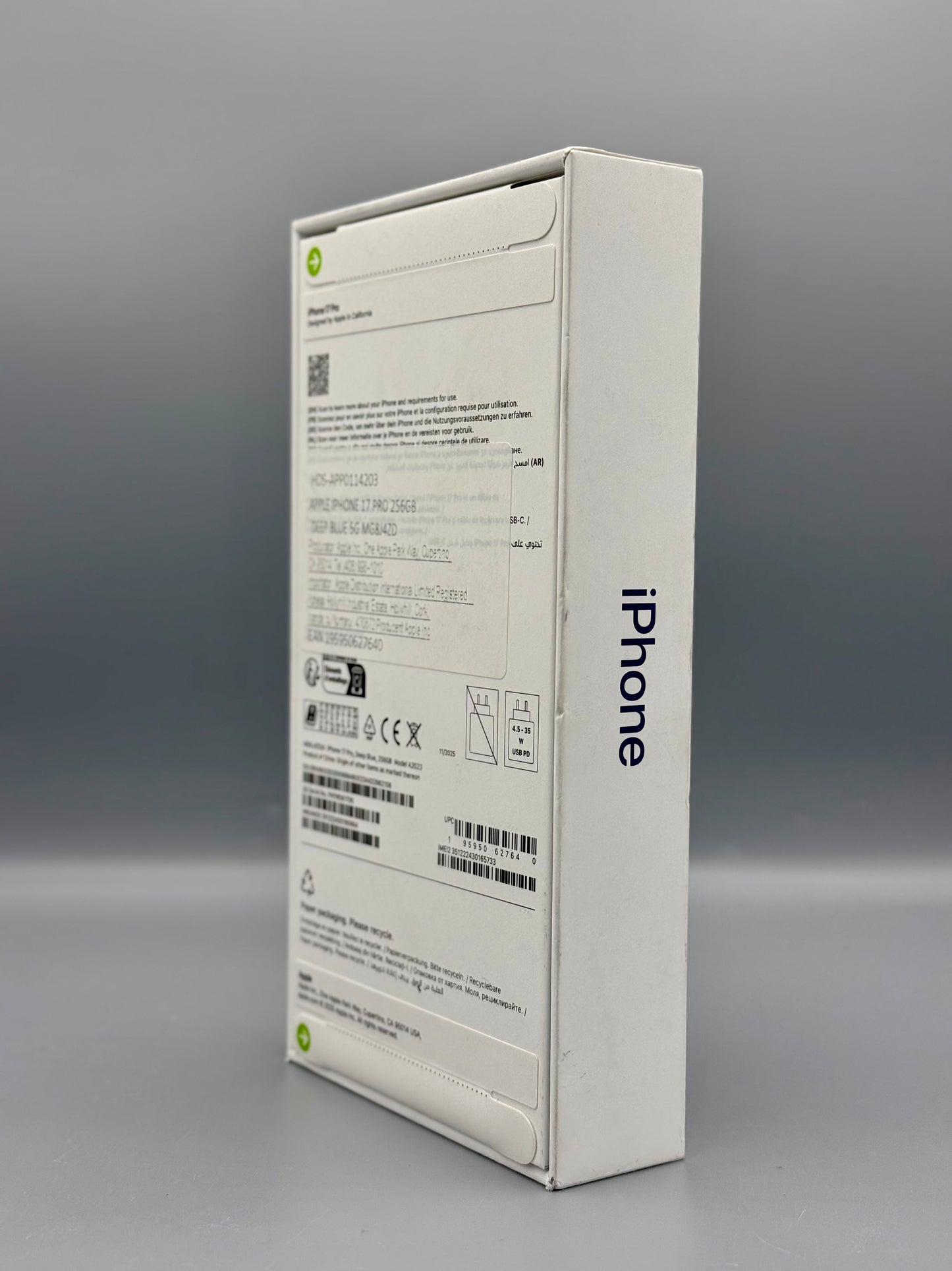 iPhone 17 Pro, 256 GB, Baterie 100%, 0 Cicluri, Deep Blue