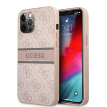 Husa Guess Stripe pentru iPhone 12/12 Pro, Roz
