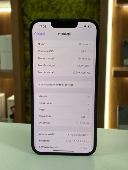 iPhone 13, 128GB, Baterie 100%, Midnight
