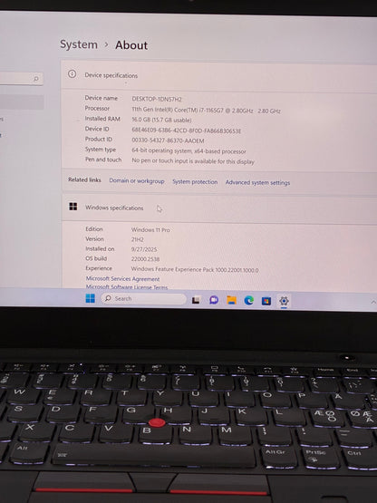 Lenovo ThinkPad P14s Gen 1 | 512/16 GB | Intel i7-1165G7, 11th Gen| Windows  11 Pro, Negru