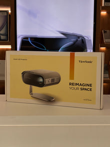 RESIGILAT: Videoproiector ViewSonic M1 Pro, 600 lumeni, Smart Wi-Fi, LED HD, Portabil, Difuzoare Harman Kardon