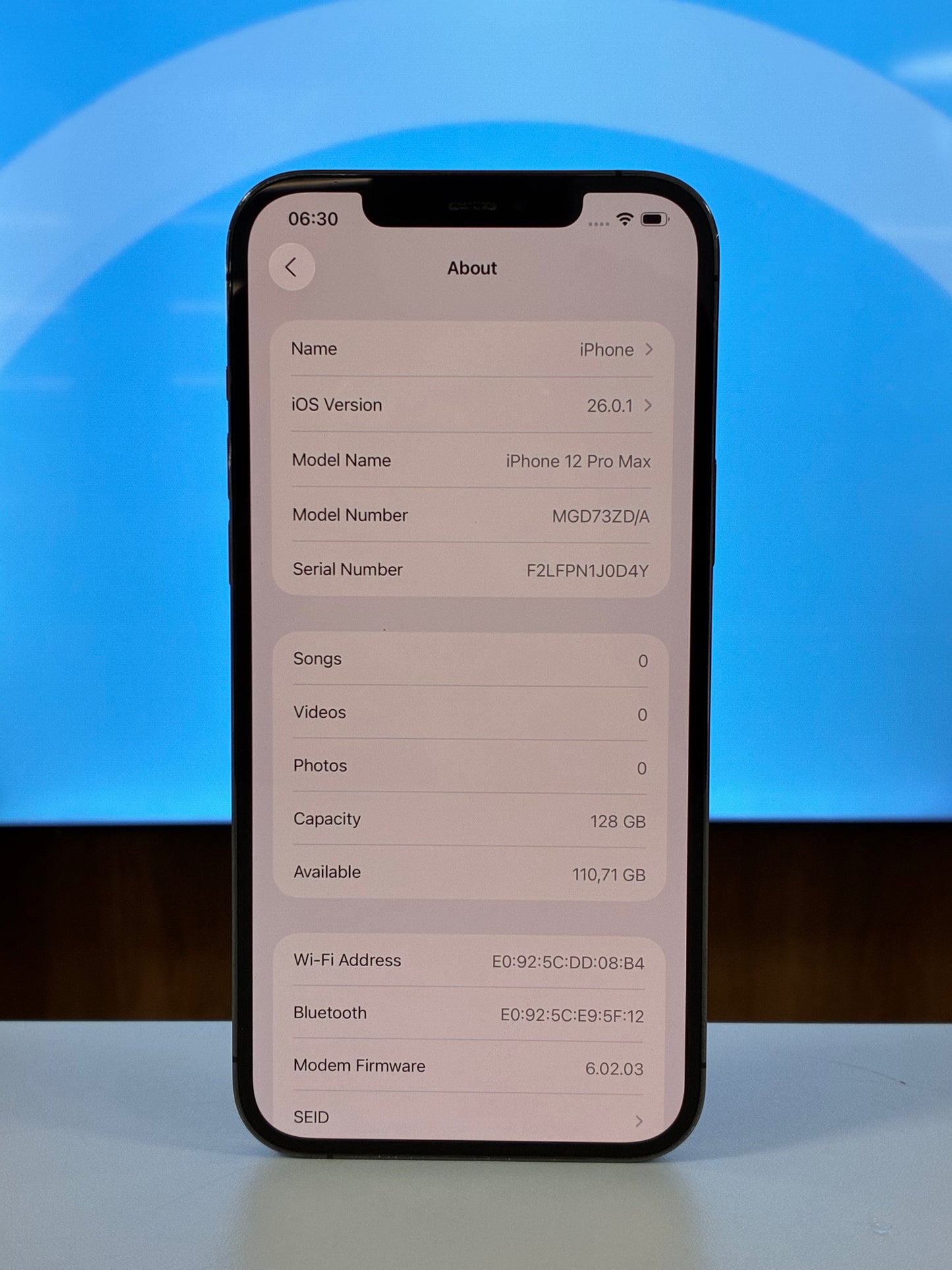 iPhone 12 Pro Max, 128 GB, Baterie 100%, Gray