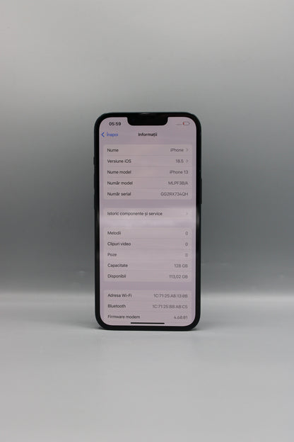 iPhone 13, 128GB, Baterie 100%, Midnight