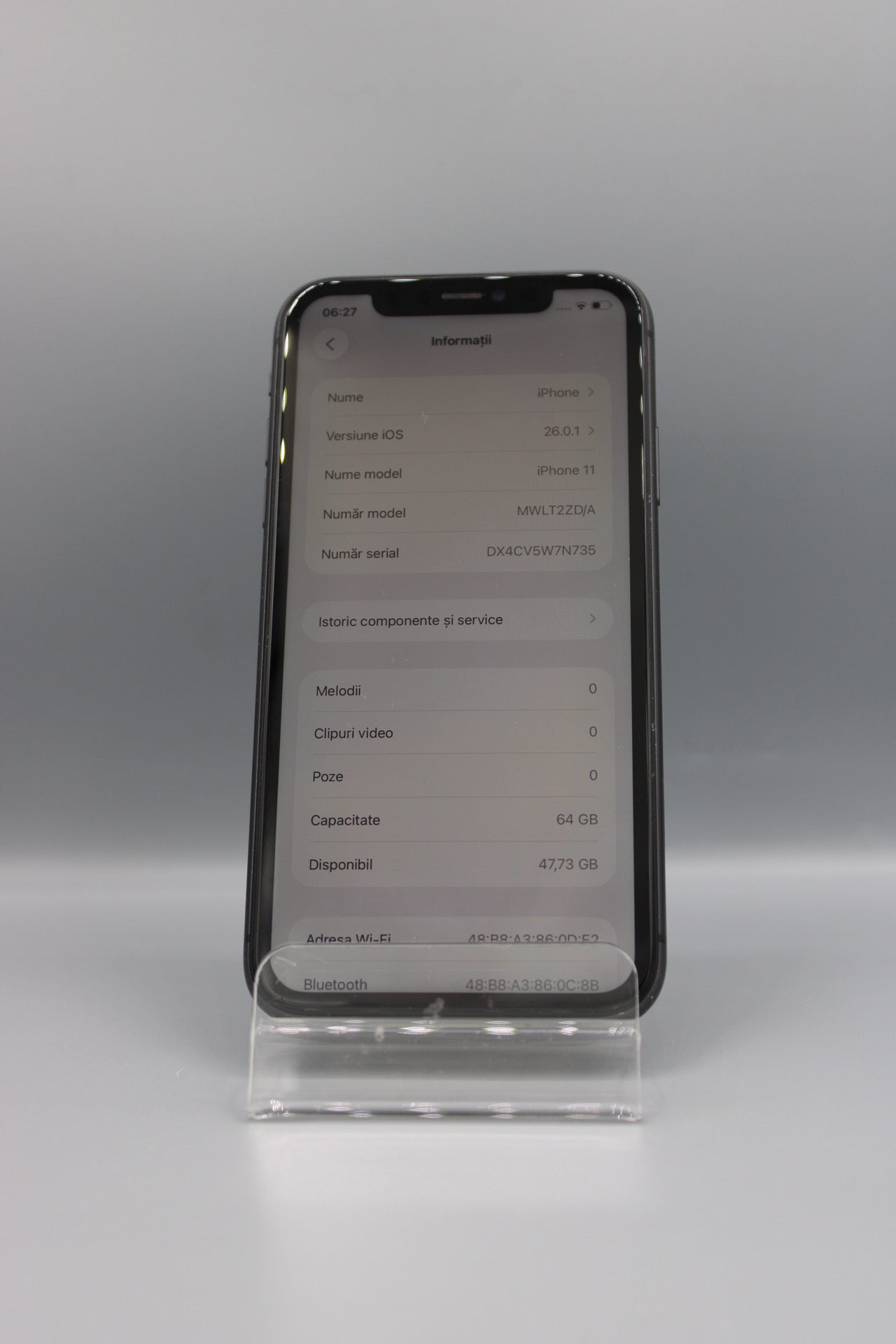 iPhone 11, 64GB, Baterie 100%, Negru