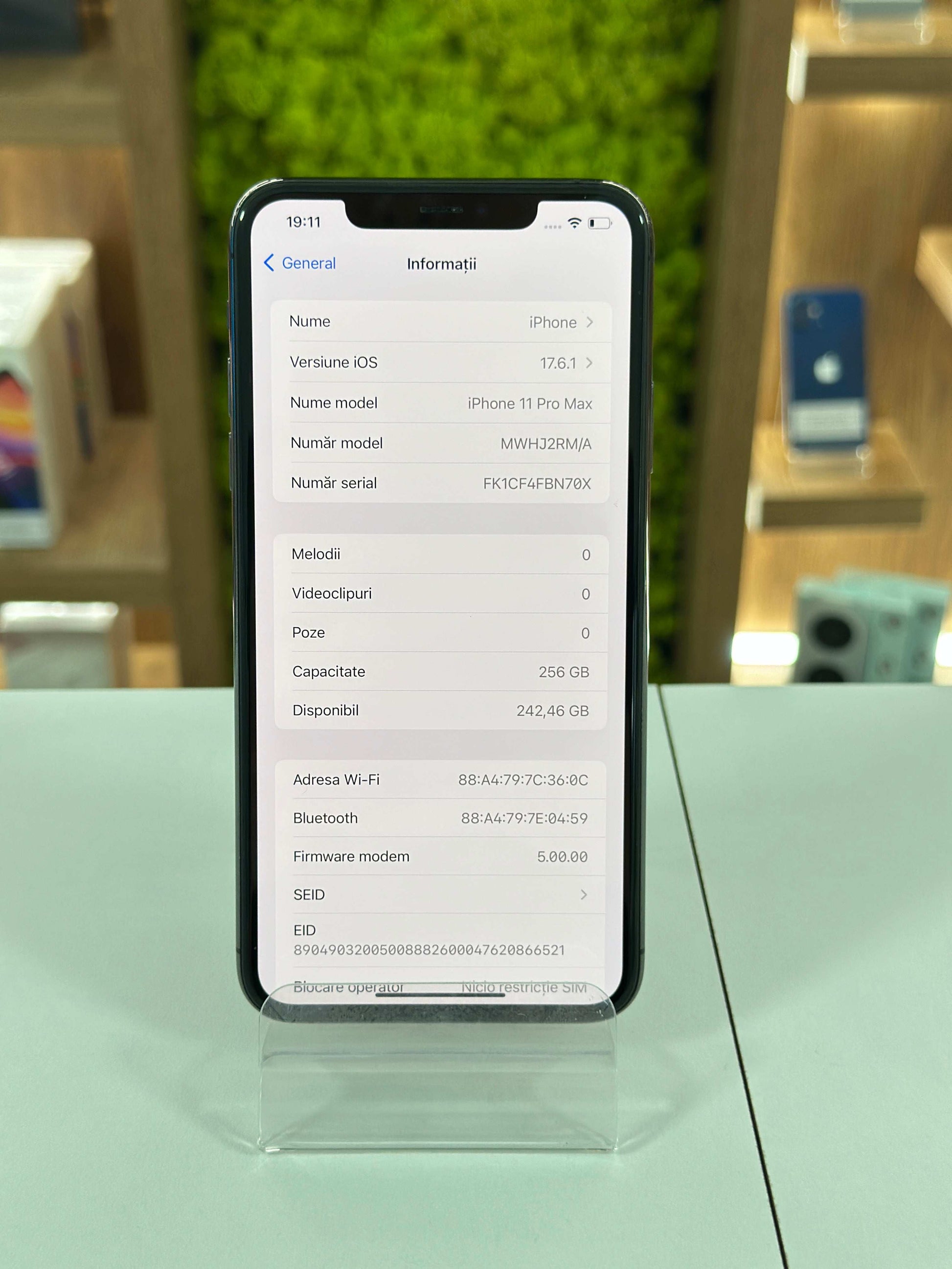 iPhone 11 Pro Max, 256 GB, Baterie 83%, Black