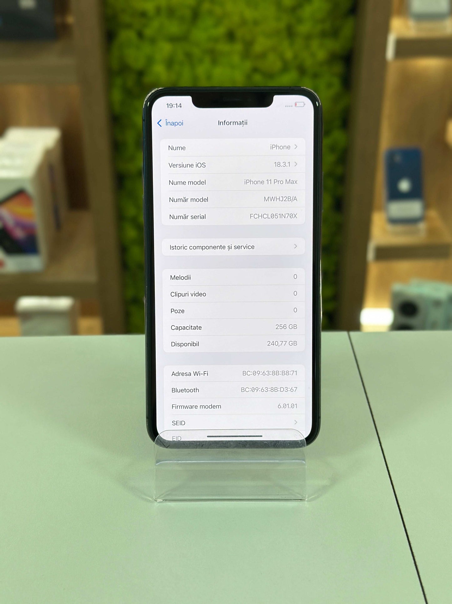 iPhone 11 Pro Max, 256 GB, Baterie 77%, Black