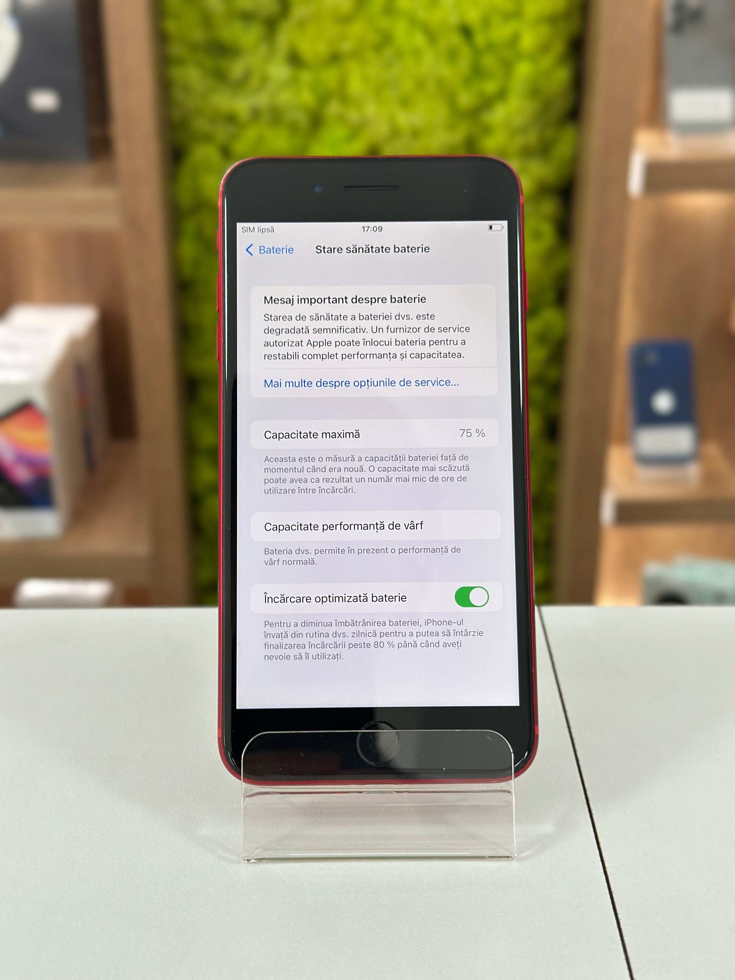 iPhone 8 Plus, 64 GB, Baterie 75%, Rosu