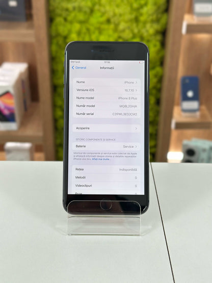 iPhone 8 Plus, 64 GB, Baterie 77%, negru