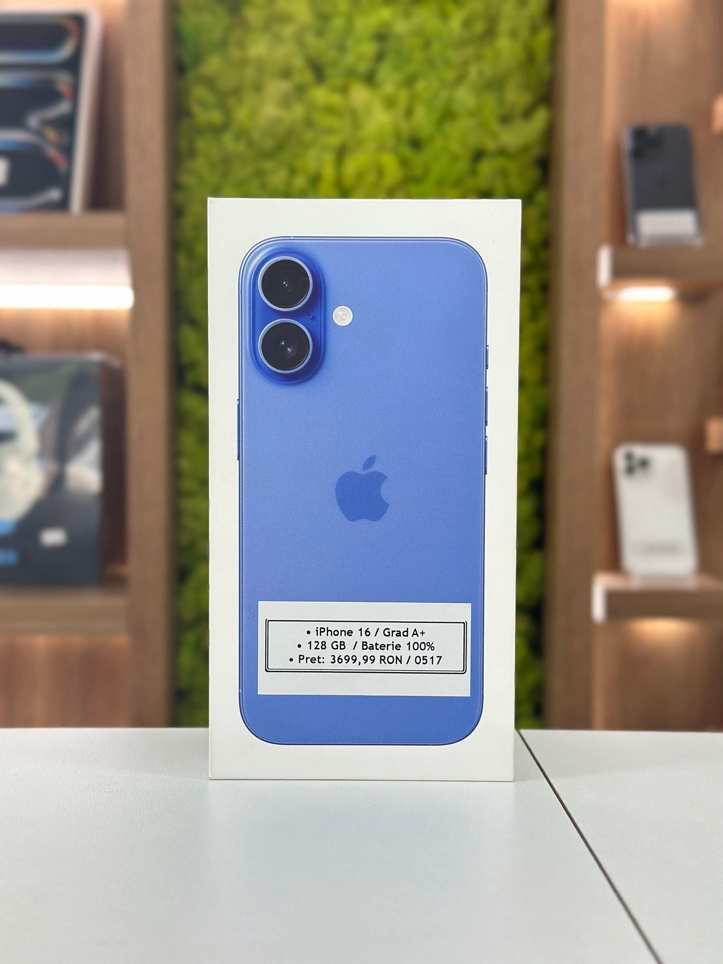 iPhone 16, 128GB, Baterie 100%, 0 Cicluri, Ultramarine