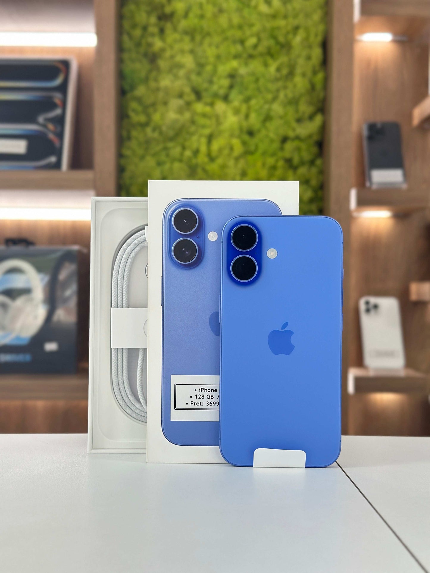 iPhone 16, 128GB, Baterie 100%, 0 Cicluri, Ultramarine