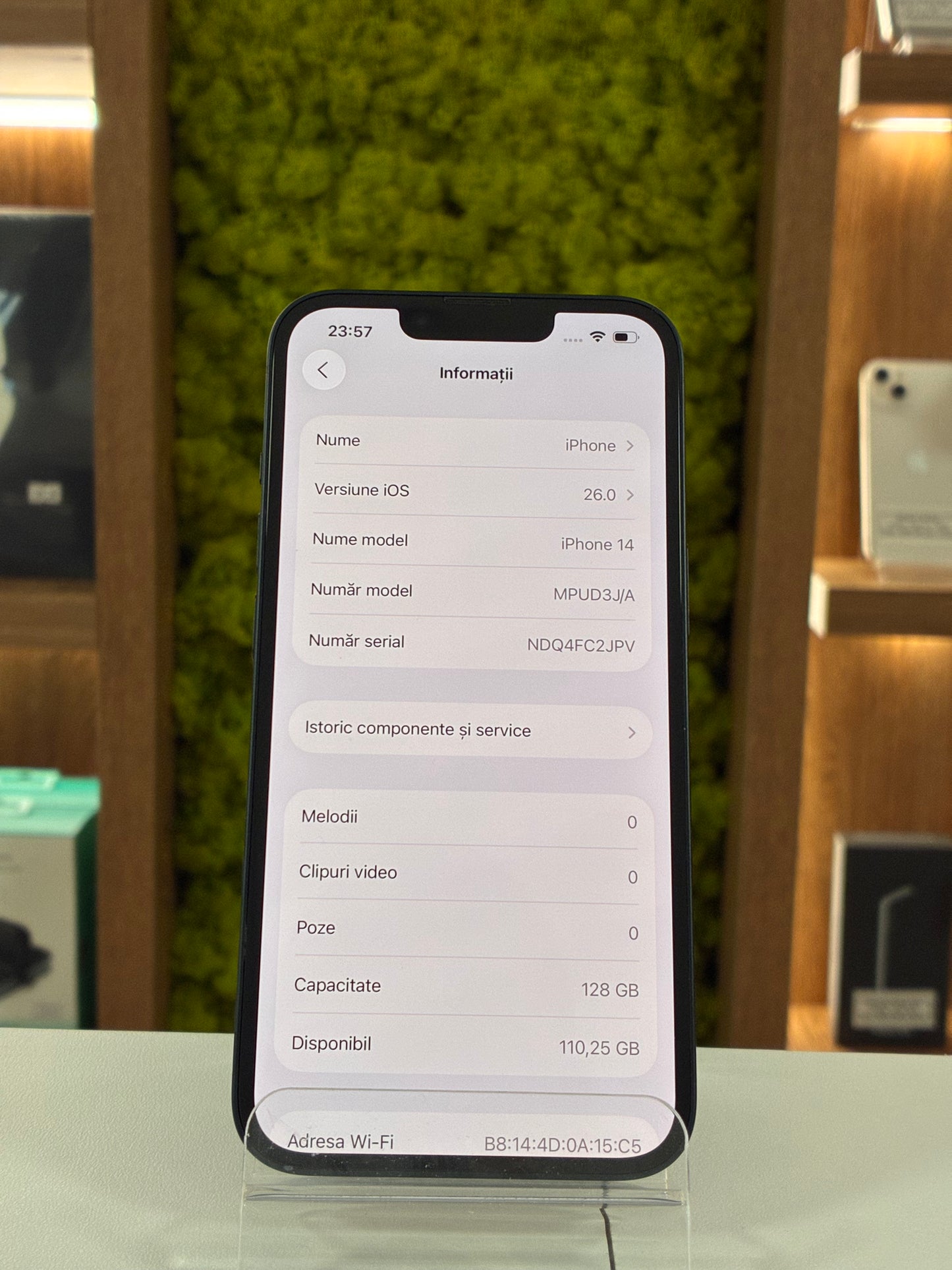 iPhone 14, 128GB, Baterie 100% , Midnight