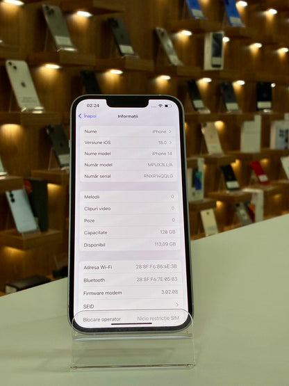 iPhone 14, 128GB, Baterie 87%, Purple