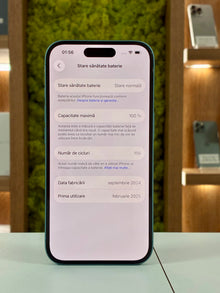 iPhone 16, 128GB, Baterie 100%,156 cicluri, Teal