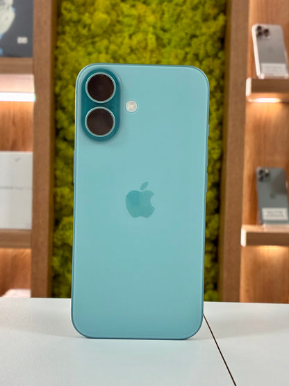 iPhone 16, 128GB, Baterie 100%,156 cicluri, Teal
