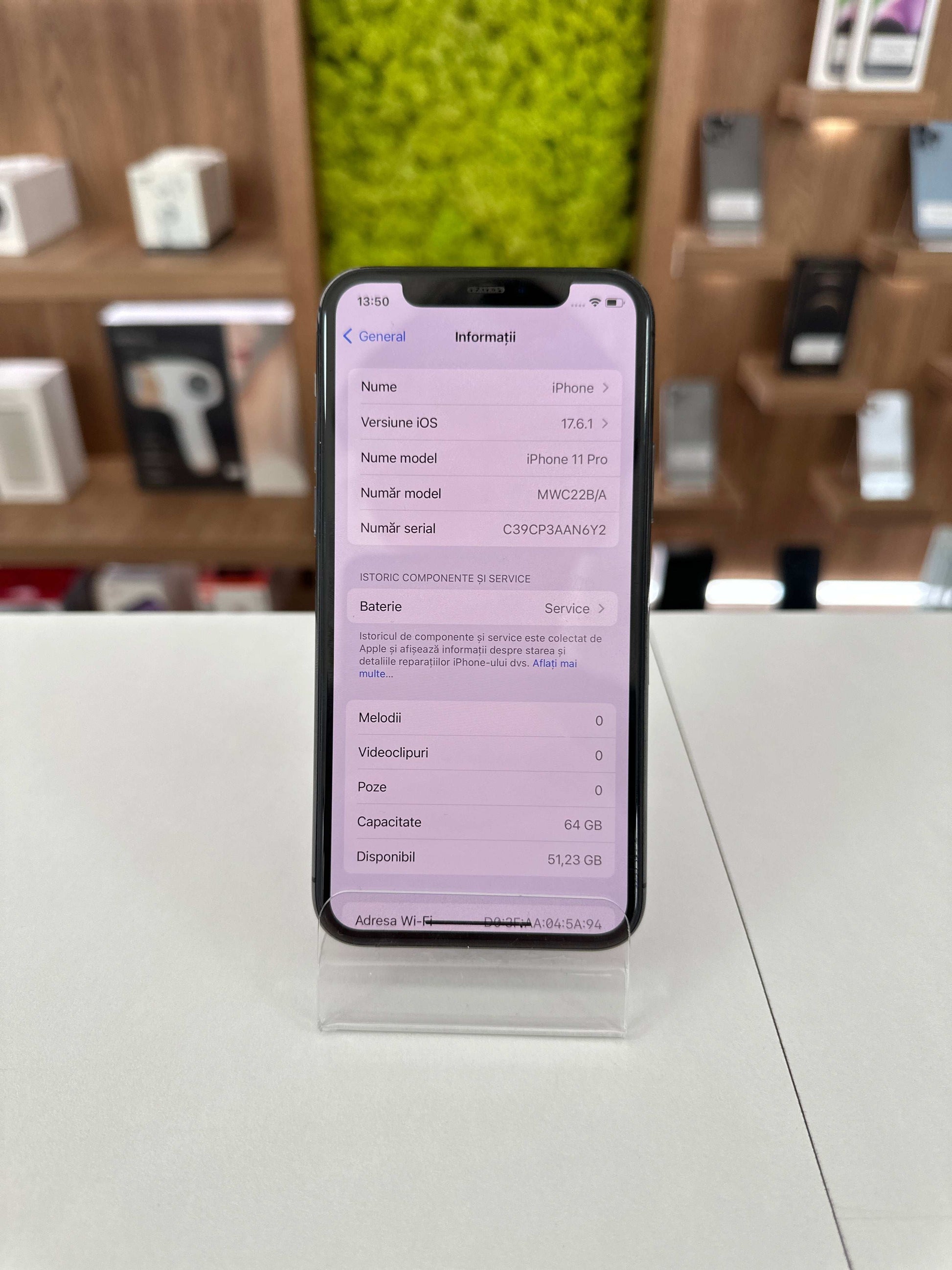 iPhone 11 Pro, 64 GB, Baterie 71%, Space Grey