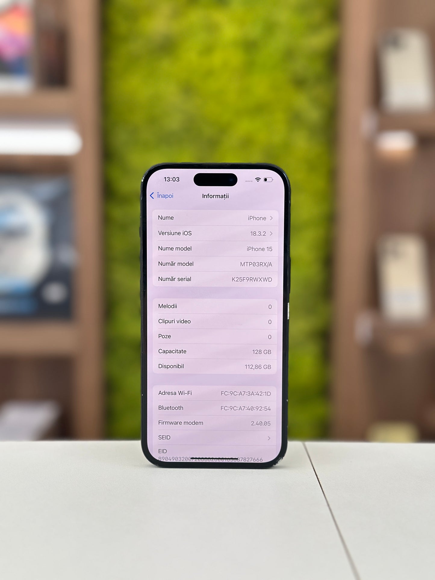 iPhone 15, 128 GB, Baterie 85%, Black