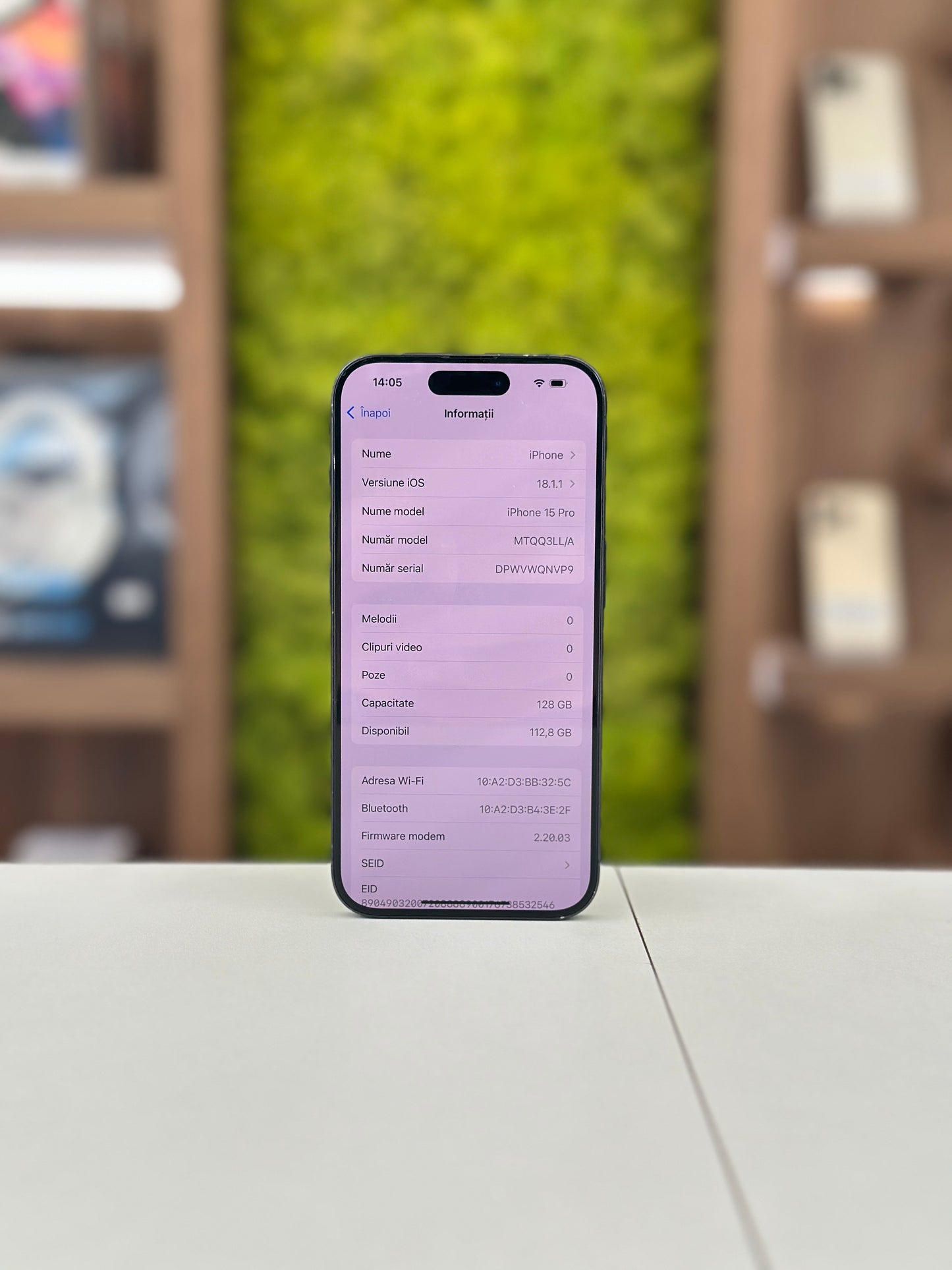 iPhone 15 Pro, 128 GB, Baterie 88%, Blue Titanium