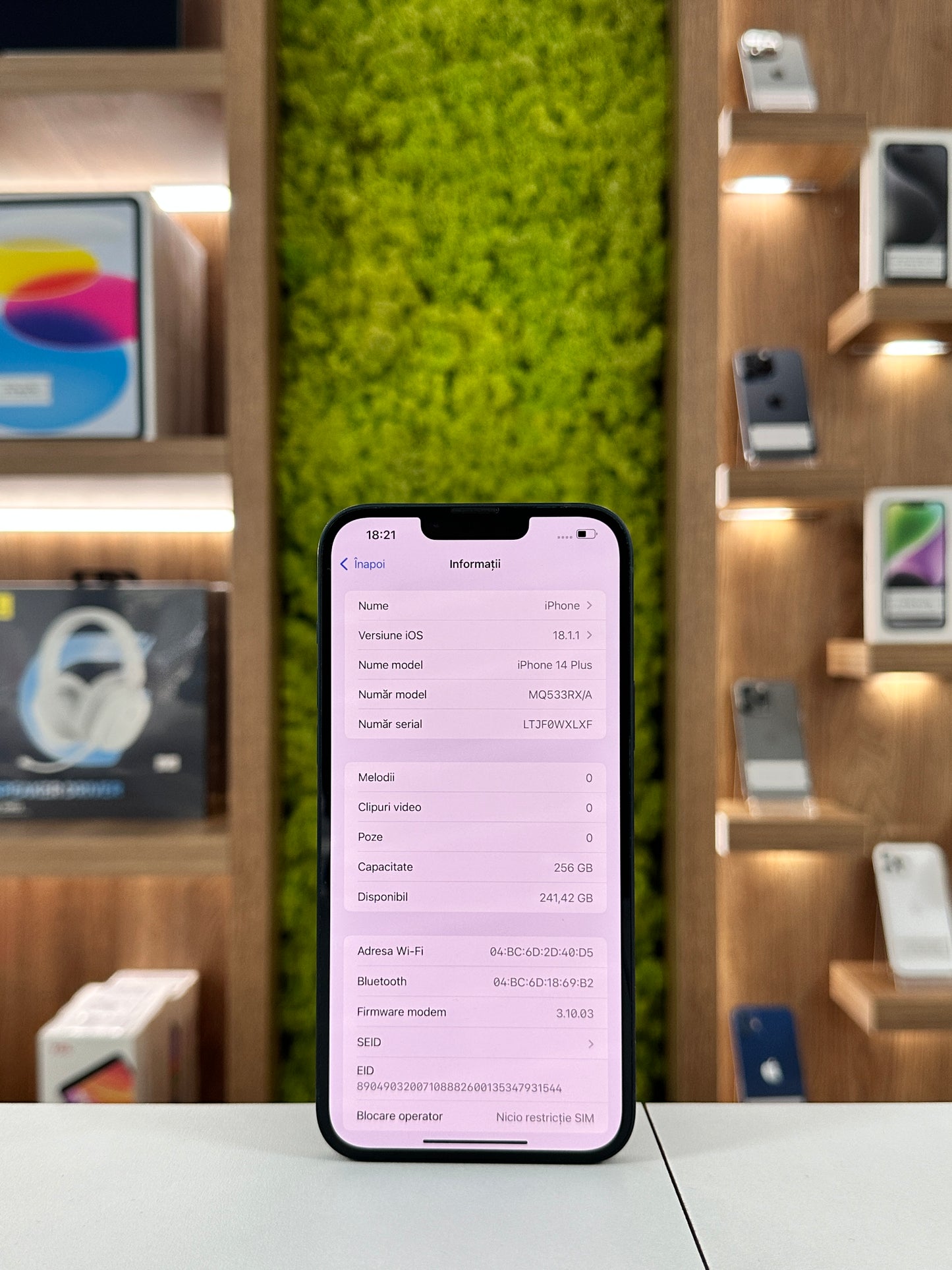 iPhone 14 Plus , 256 GB , Baterie 84% , Black