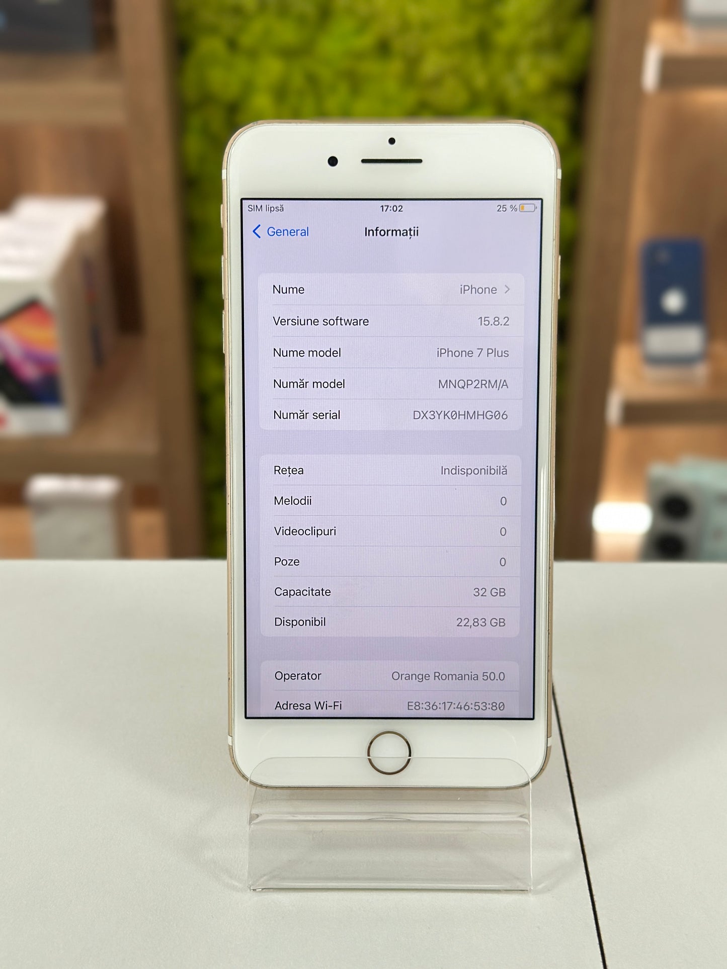 iPhone 7 Plus, 32 Gb, Baterie 82%, Rose Gold