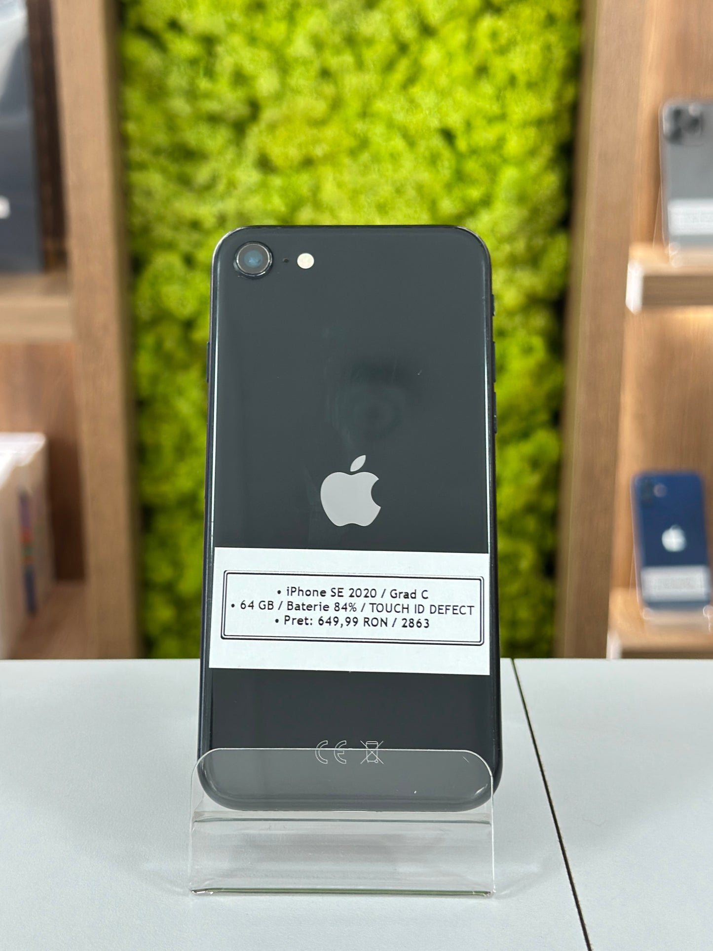 iPhone SE 2020, 64 GB, Baterie 84%, Negru
