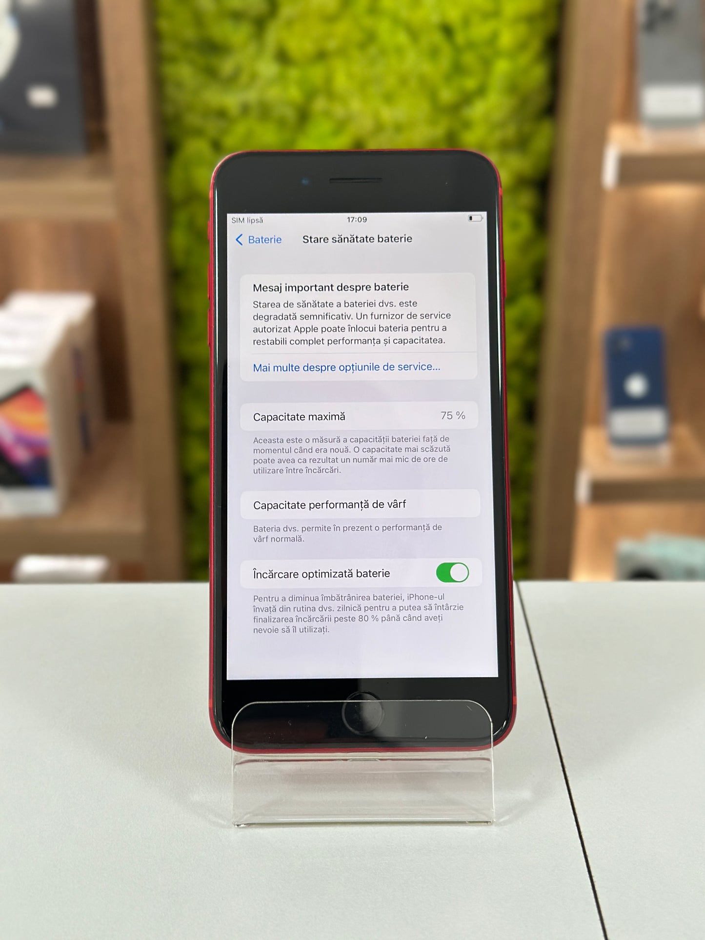 iPhone 8 Plus, 64 GB, Baterie 75%, Rosu