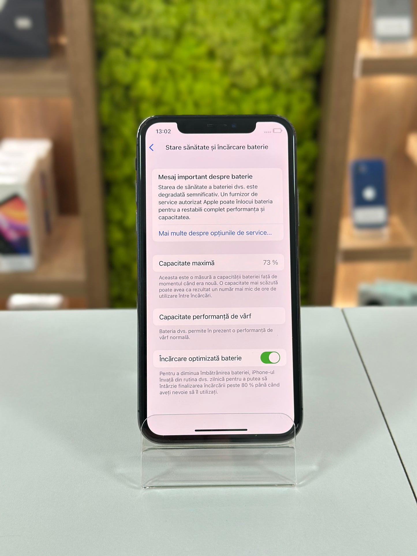 iPhone X, 64 GB, Baterie 73%, Negru