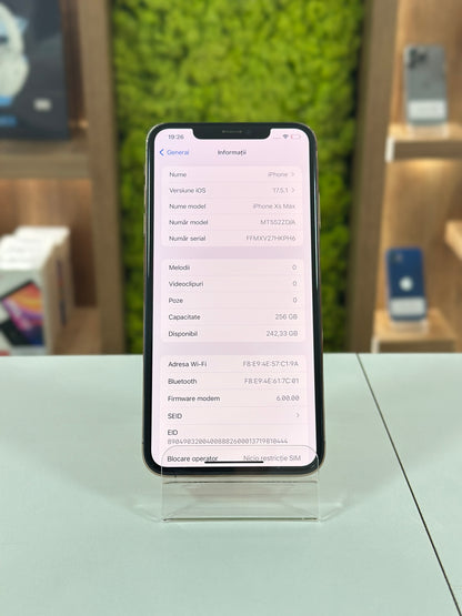 iPhone XS Max, 256 GB, Baterie 81%, Negru