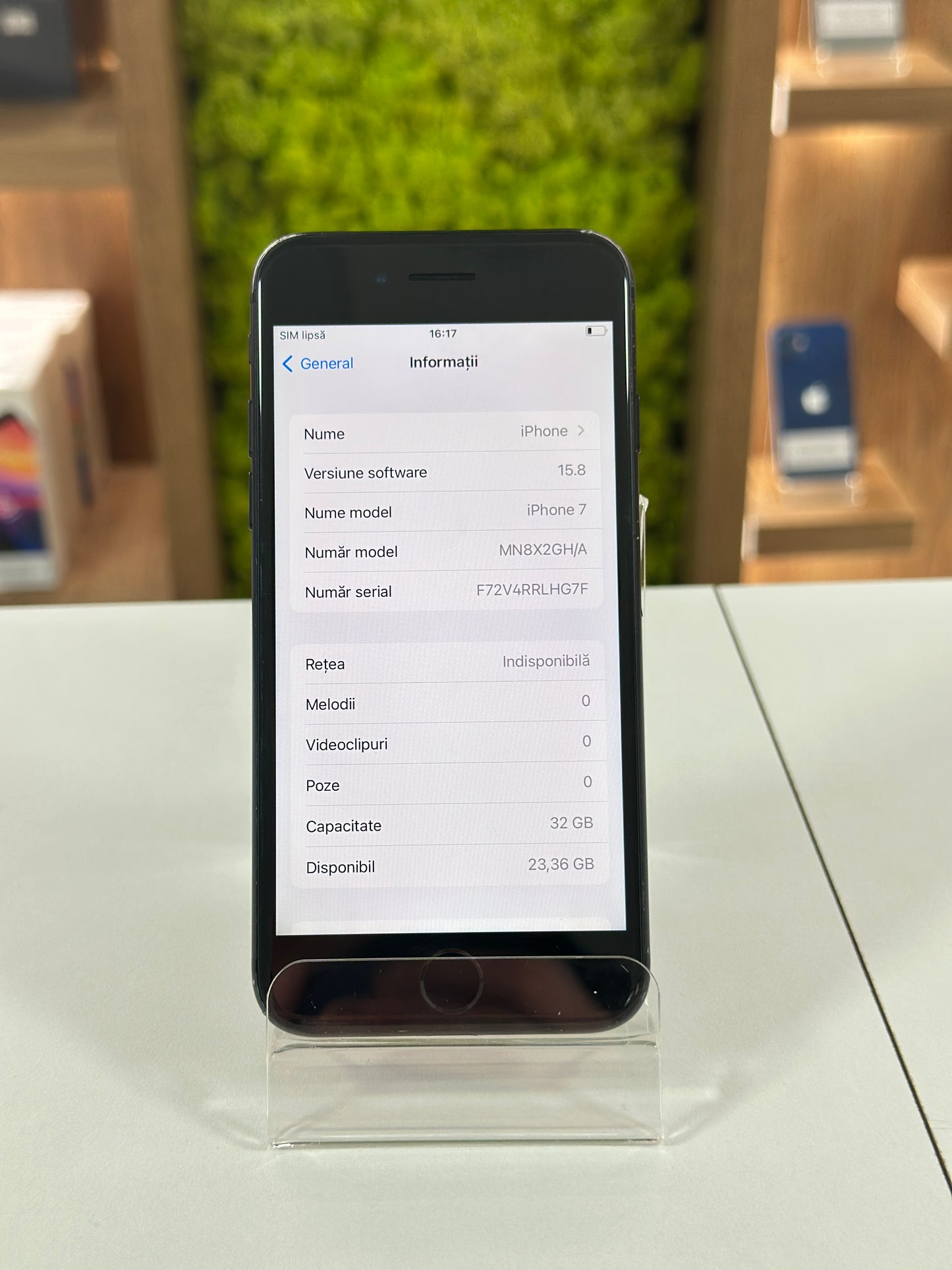 iPhone 7, 128 GB, Baterie 100%, Negru