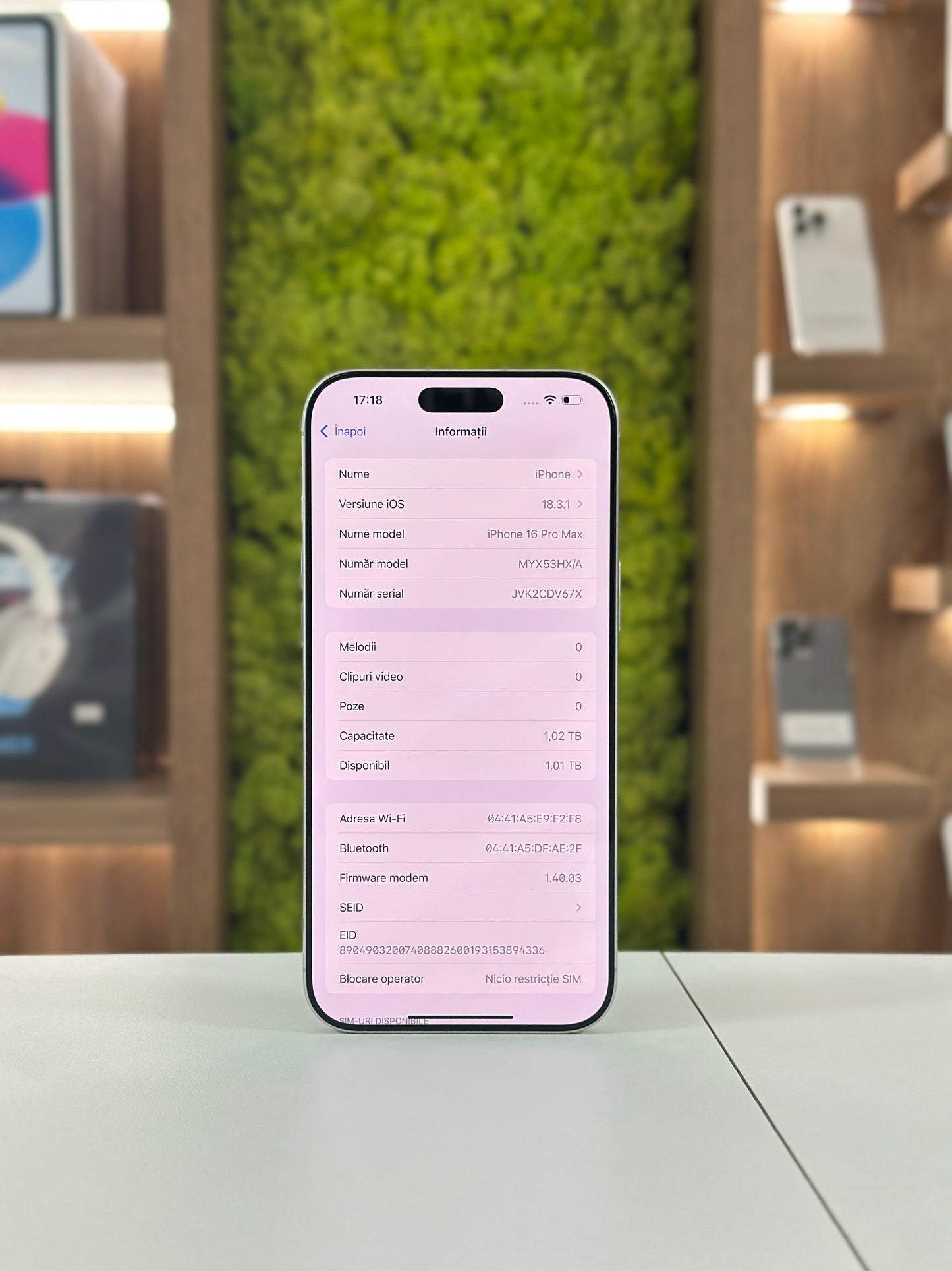 iPhone 16 Pro Max, 1TB, Baterie 100%, 105 Cicluri, White Titanium