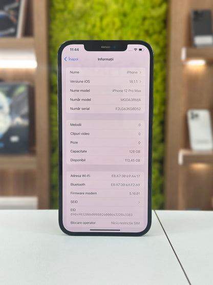 iPhone 12 Pro Max, 128 GB, Baterie 83%, Albastru