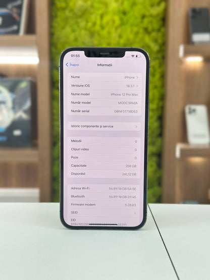 iPhone 12 Pro Max, 256 GB, Baterie 74%, Graphite