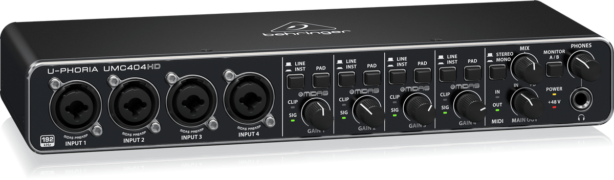 Behringer UMC404HD lateral stânga