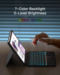 Tastatura detașabilă Bluetooth pentru iPad Air 11" M3/M2 (2025/2024), iPad Air 7/6/5/4, iPad Pro 11" 4/3/2/1 Gen, Negru
