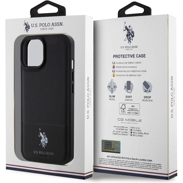 Husa U.S Polo  pentru iPhone 15, Negru