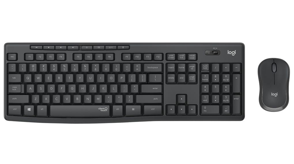 Set tastatura si mouse wireless MK295 ,Layout Francez, Logitech, Negru , AZERTY