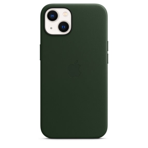 Husa MagSafe Apple pentru iPhone 13, Piele, Sequoia Green