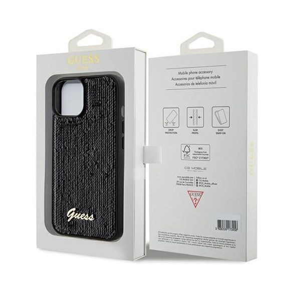Husă GUESS pentru iPhone 13 / 14 / 15, Negru