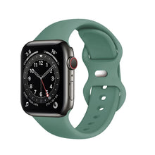 Curea din silicon cu cataramă fluture pentru Apple Watch 38mm/40mm - verde