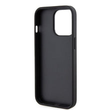 Husa Karl Lagerfeld Saffiano Card Slot Metal Signature pentru iPhone 13 Pro, negru
