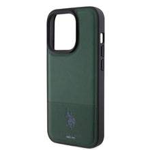 Husa U.S. Polo PU Leather pentru iPhone 15 Pro Max, Verde