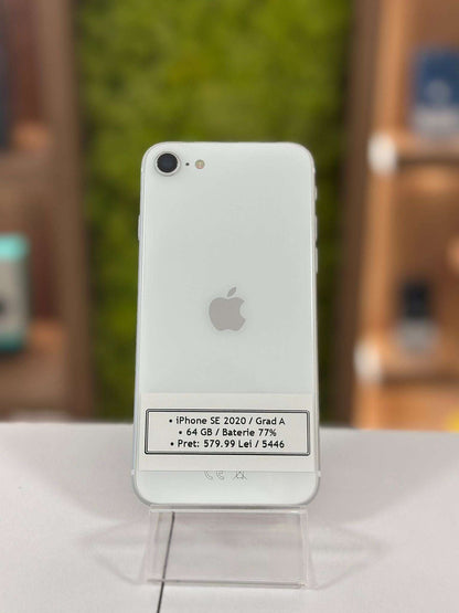 iPhone SE 2020, 64GB, Baterie 77% ,4G, White