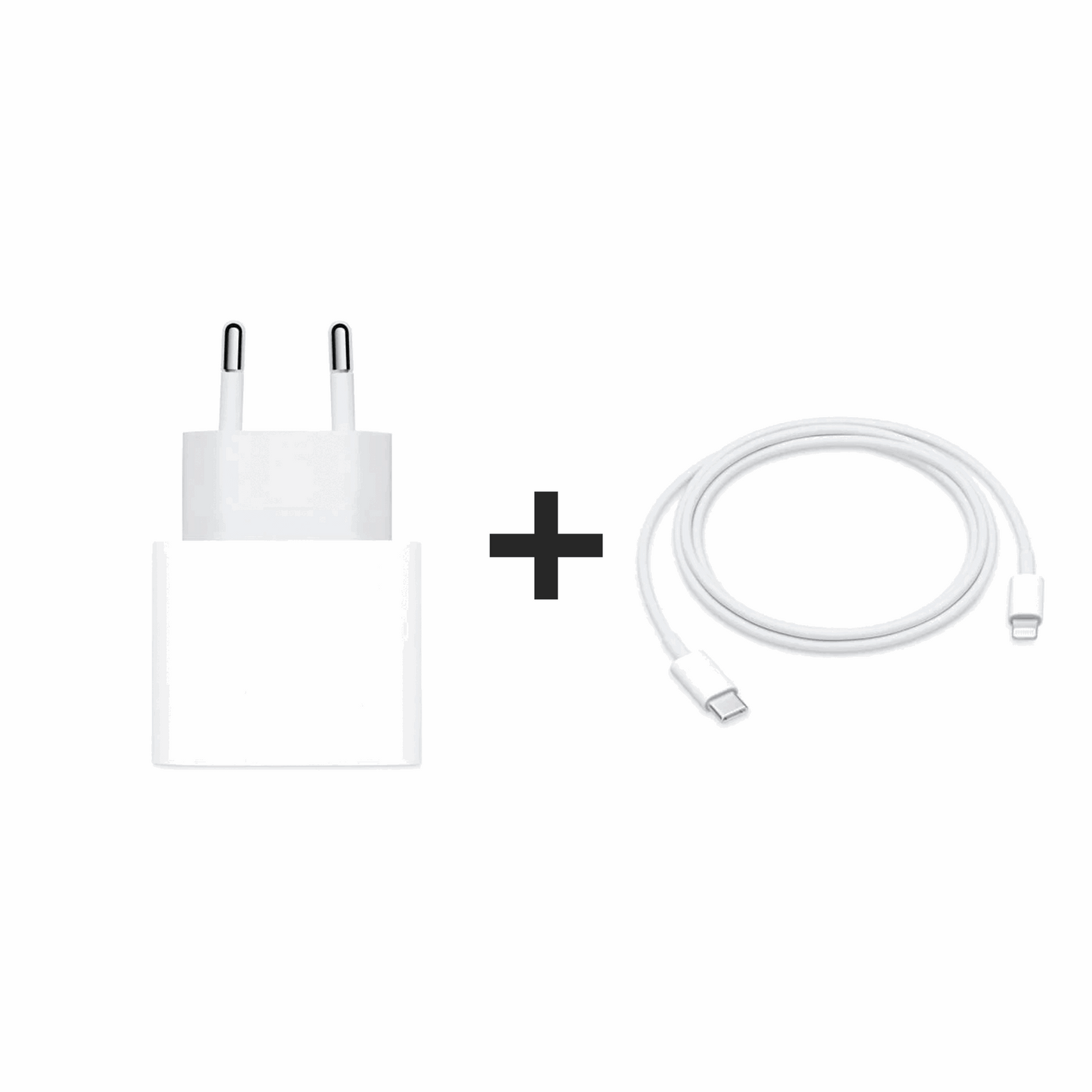 FIXLY l  Apple Adaptor priză / Da (Lightning) Incarcator retea Apple, USB Type C, 20W, White