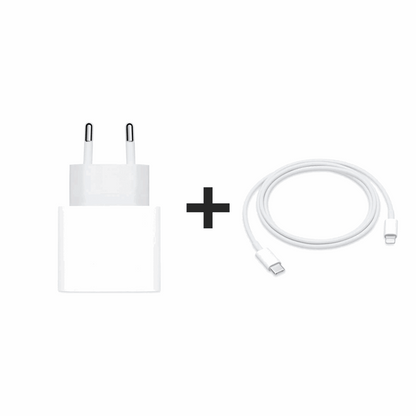 FIXLY l  Apple Adaptor priză / Da (Lightning) Incarcator retea Apple, USB Type C, 20W, White