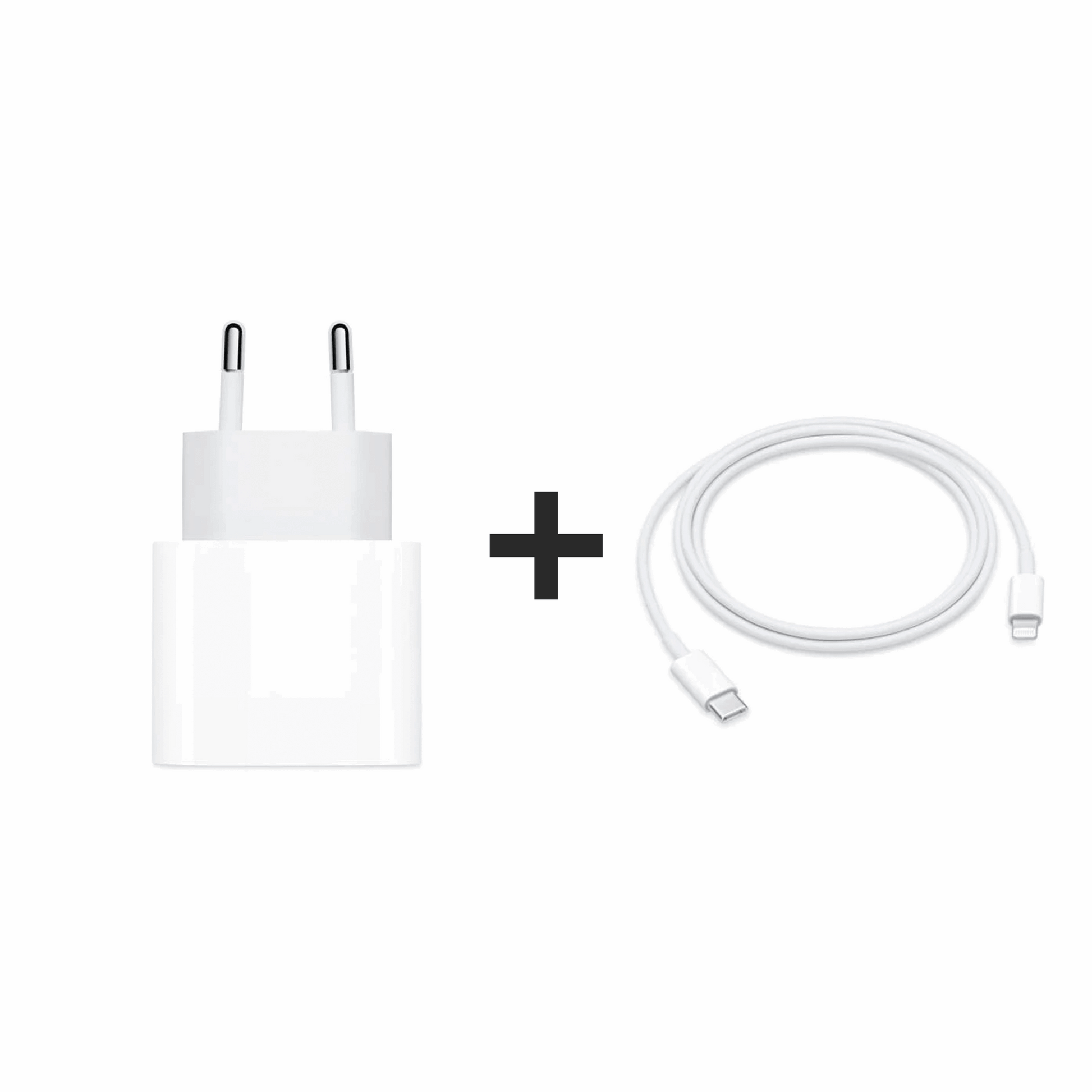 FIXLY l  Apple Adaptor priză / Da (Lightning) Incarcator retea Apple, USB Type C, 20W, White