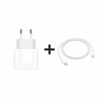 FIXLY l  Apple Adaptor priză / Da (Lightning) Incarcator retea Apple, USB Type C, 20W, White