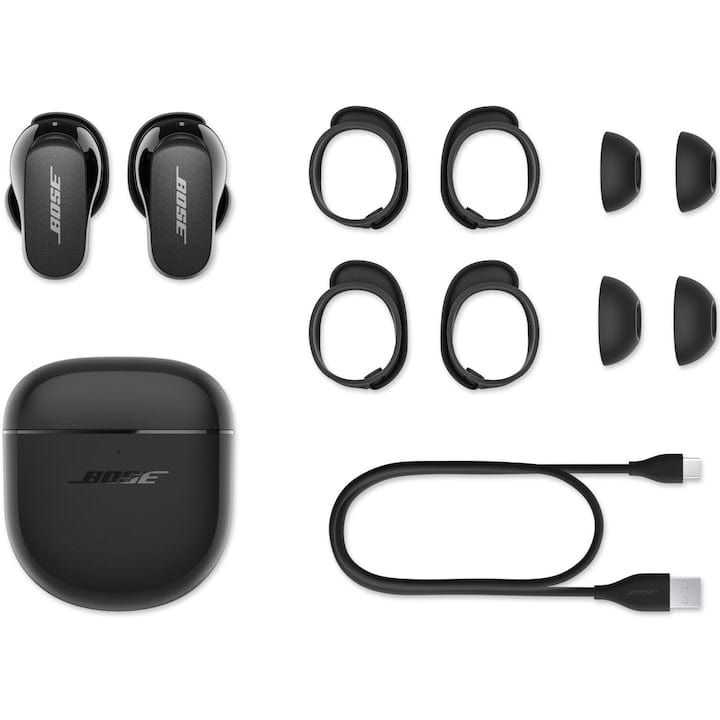 FIXLY l  Bose RESIGILAT: Casti Bose Quiet Comfort Earbuds II, True Wireless, Bluetooth, Microfon, Black