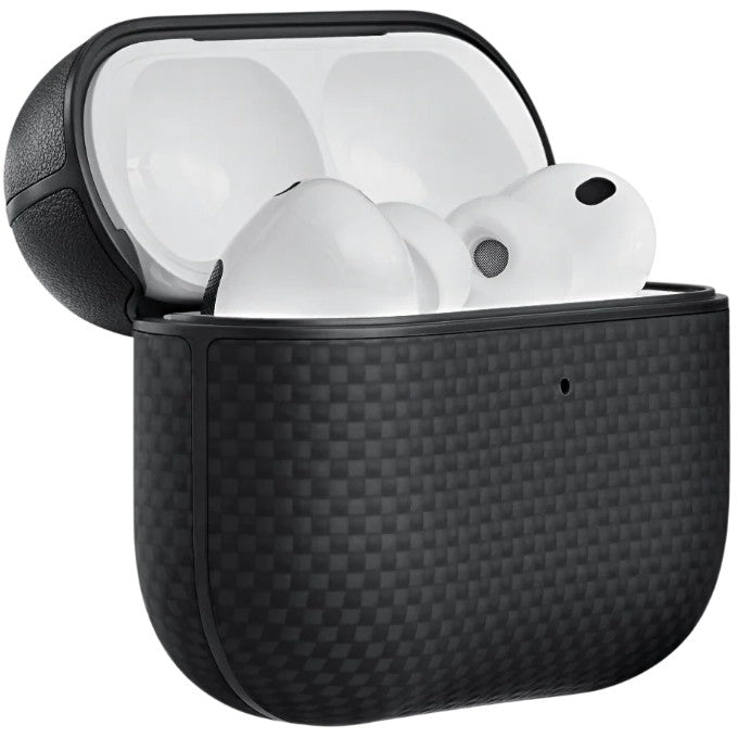 Carcasa MagEZ pentru AirPods Pro 3, Fibra de Aramida, Negru/Gri