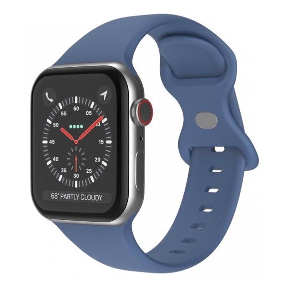 Curea din silicon cu cataramă fluture pentru Apple Watch Ultra 44mm / 42mm - albastru azuriu
